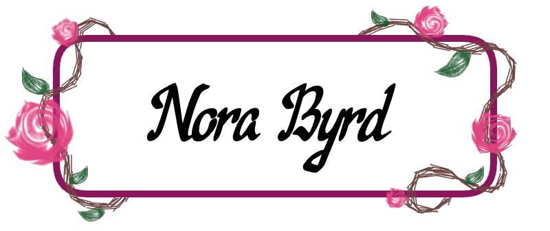 Nora Byrd banner with roses